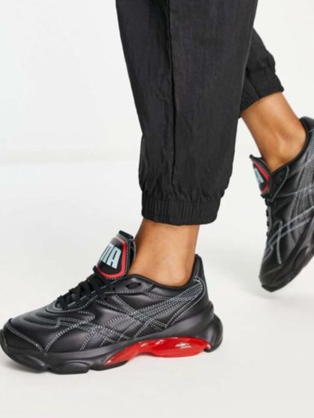 (New) Puma – Cell Dome King x Dua Lipa Sneakers (Black-Poppy Red) – Women's‎ 8.5